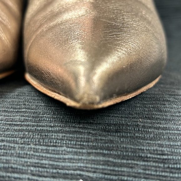 Veronica Beard Lexi gold leather booties size EU 36 - Picture 8 of 9